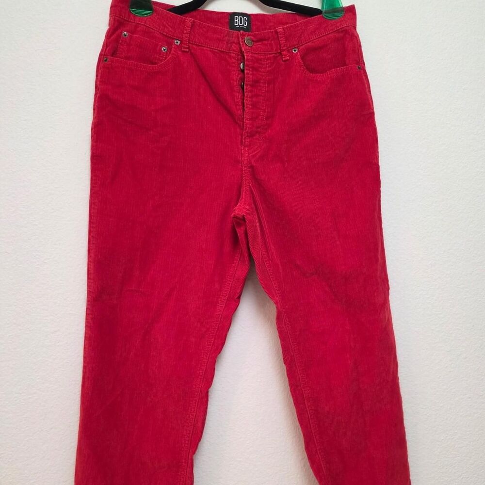 BDG Women’s Red Corduroy Pants Size 31 High Rise